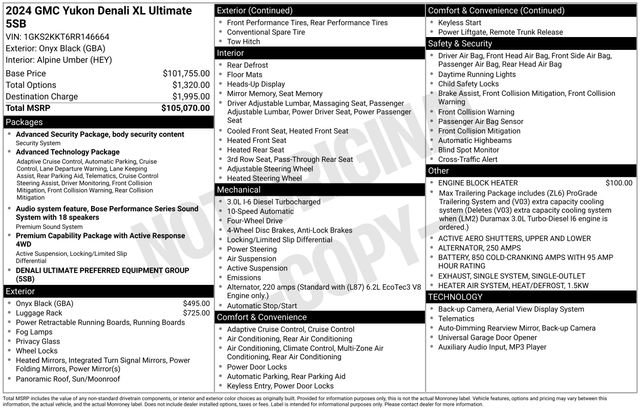 Used 2024 GMC Yukon XL Denali Ultimate image 17