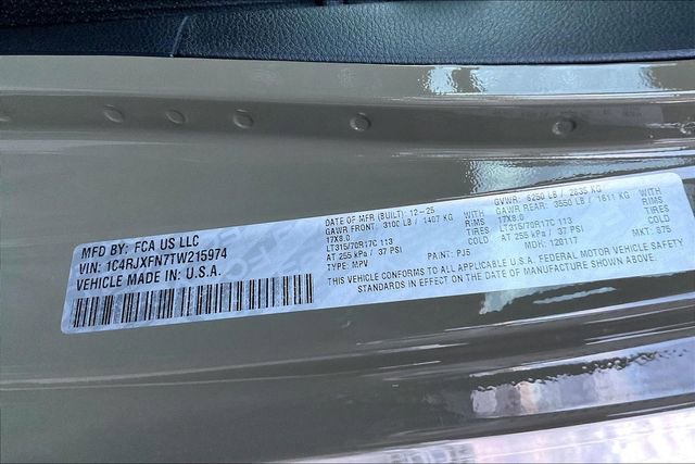 New 2026 Jeep Wrangler Rubicon w/ Xtreme 35 Tire Package image 13