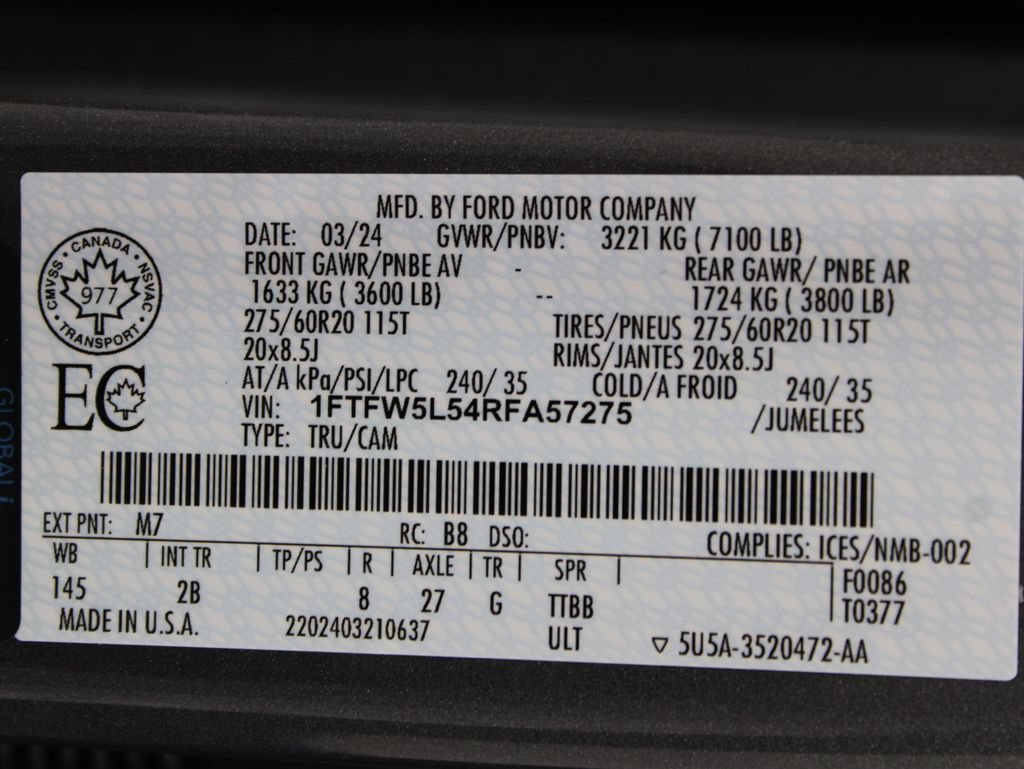 Used 2024 Ford F150 Lariat w/ Equipment Group 502A High AWD/4WD image 78