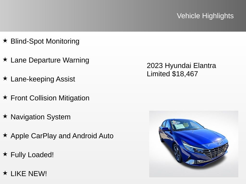 Used 2023 Hyundai Elantra Limited image 8
