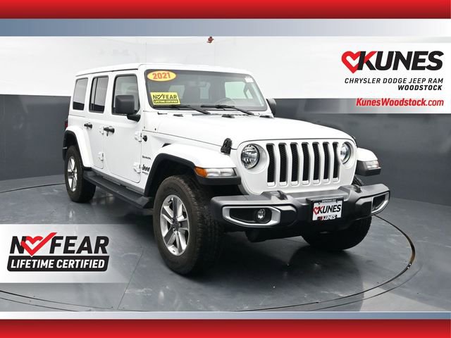 Used 2021 Jeep Wrangler Unlimited Sahara w/ Uconnect 4C Nav & Sound Group AWD/4WD image 1
