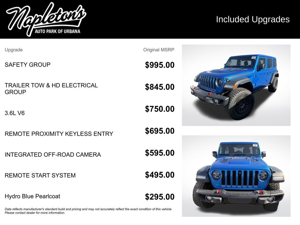 Used 2021 Jeep Wrangler Unlimited Rubicon w/ Xtreme Recon 35" Tire Package image 3