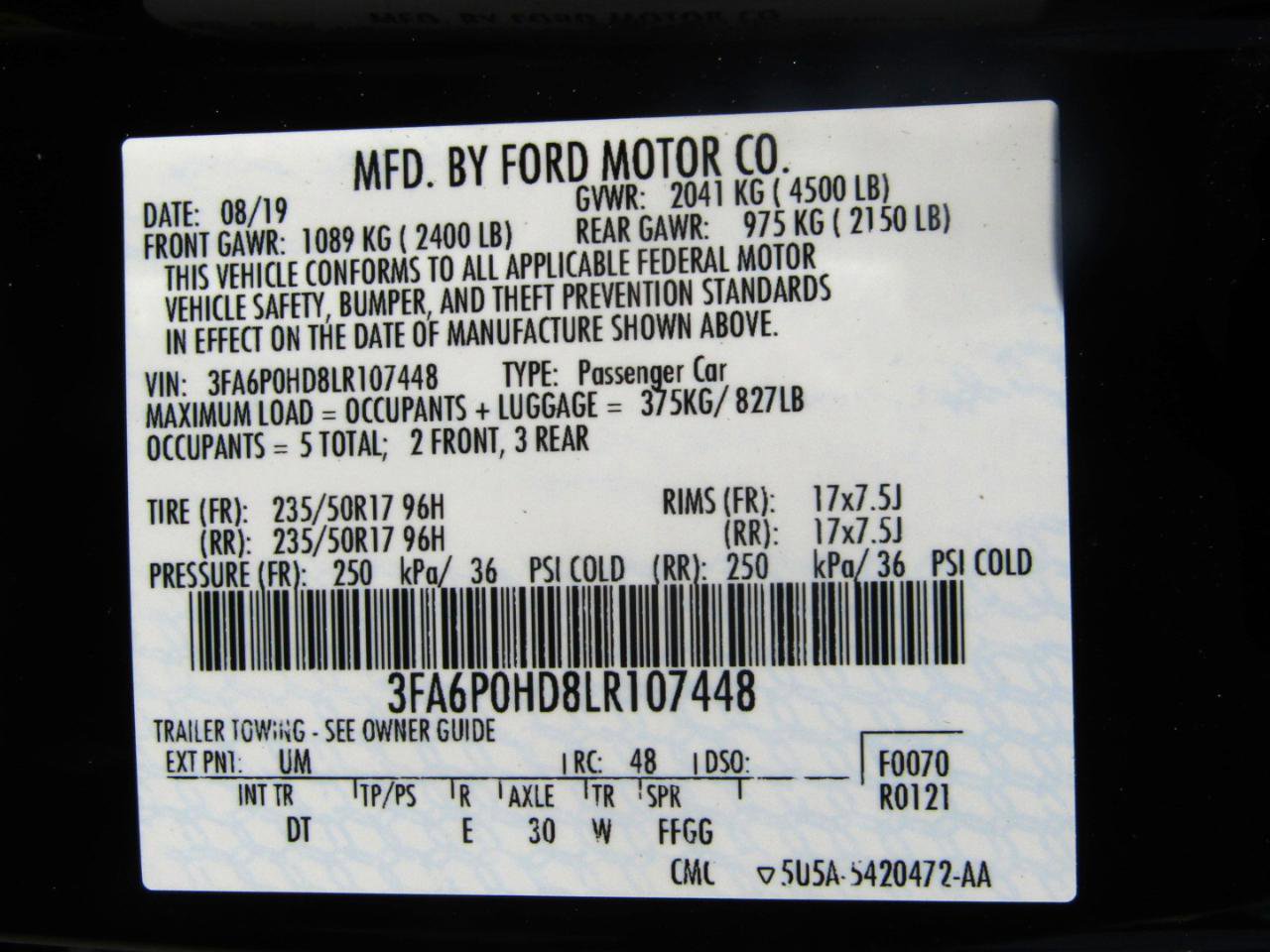 Used 2020 Ford Fusion SE FWD image 27