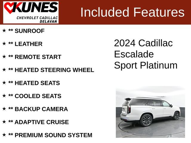 Used 2024 Cadillac Escalade Sport Platinum w/ LPO, Floor Liner Package AWD/4WD image 3