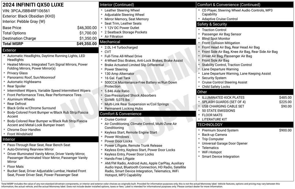 Used 2024 INFINITI QX50 Luxe image 39