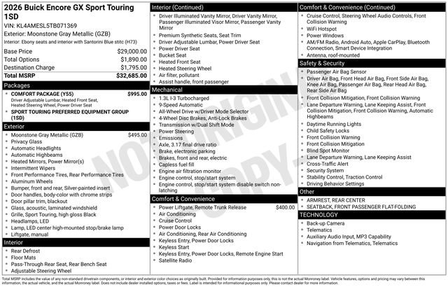 Used 2026 Buick Encore GX Sport Touring w/ Comfort Package AWD/4WD image 21