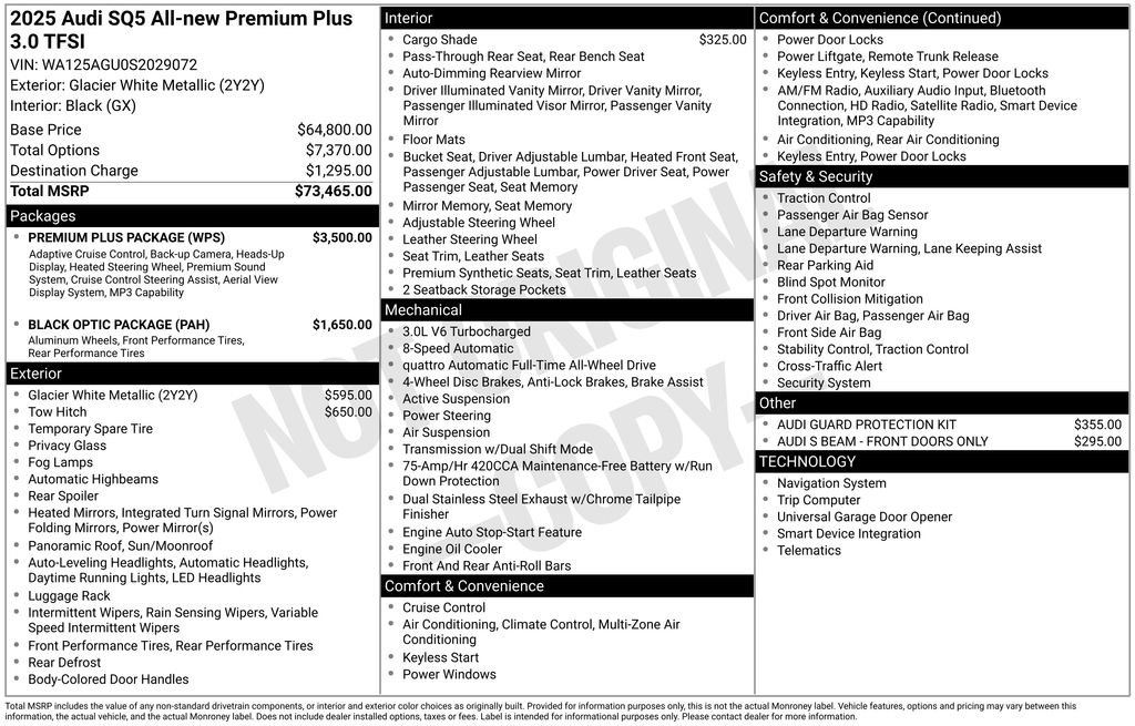 Used 2025 Audi SQ5 Premium Plus w/ Premium Plus Package image 78