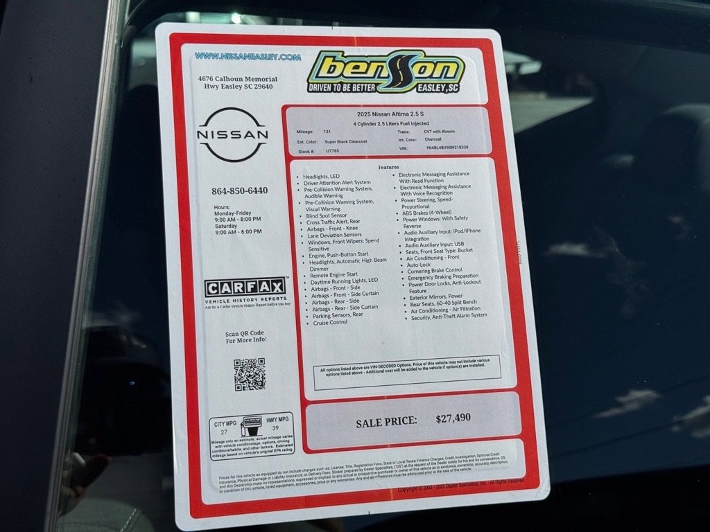 Certified 2025 Nissan Altima 2.5 S image 26
