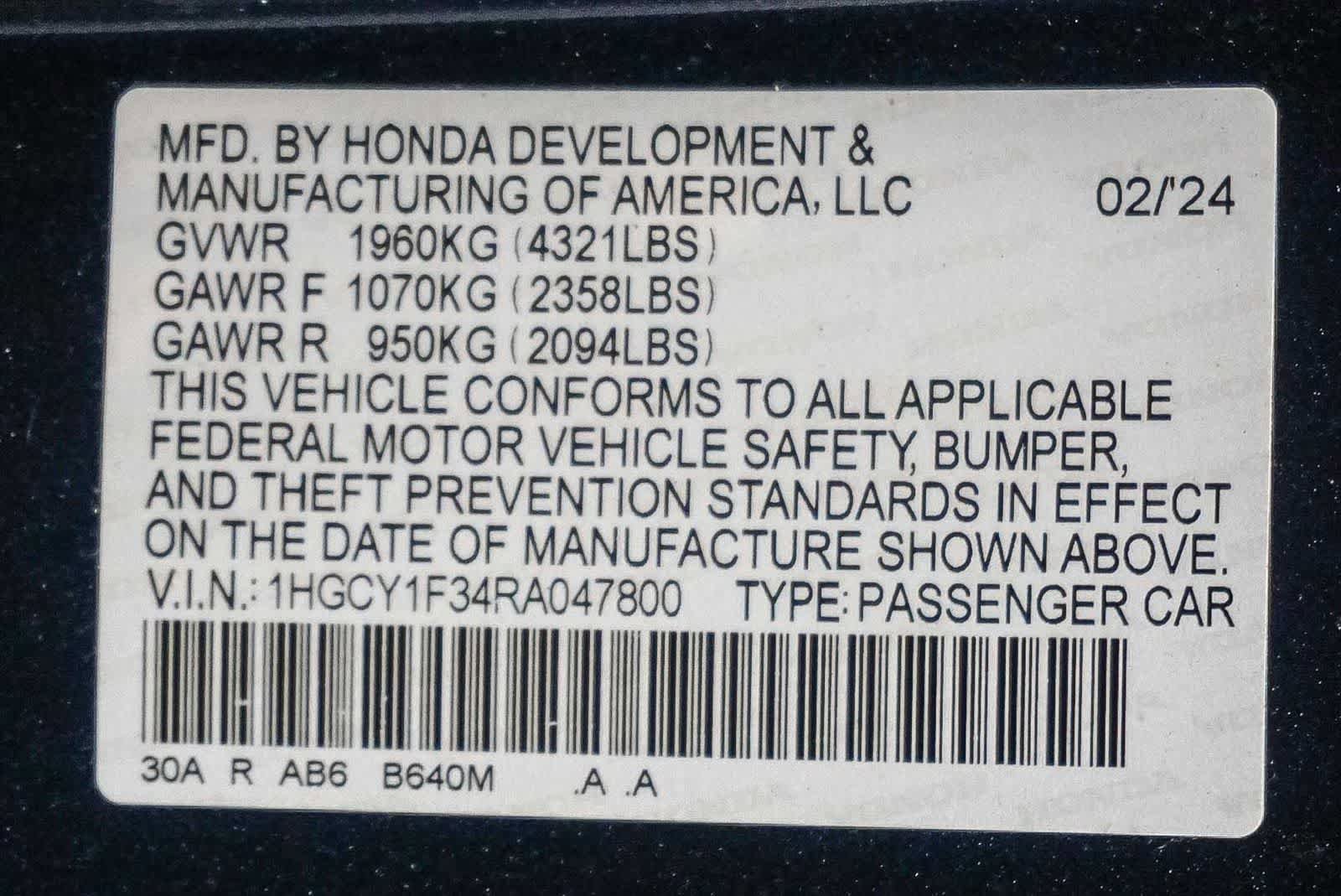 Used 2024 Honda Accord EX image 32