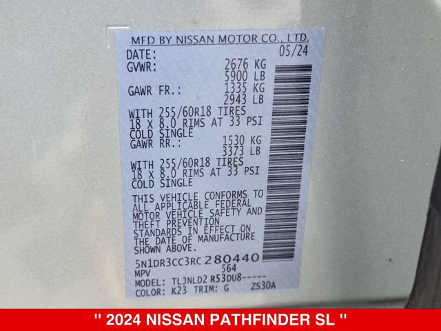 Certified 2024 Nissan Pathfinder SL AWD/4WD image 41