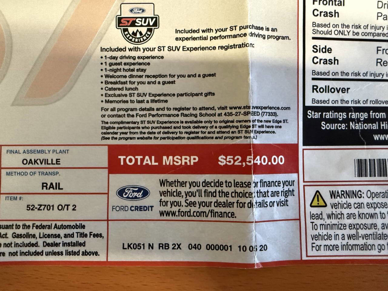 Used 2020 Ford Edge ST w/ Equipment Group 401A image 93