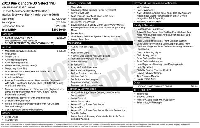 Used 2023 Buick Encore GX Select w/ Safety Package II image 10