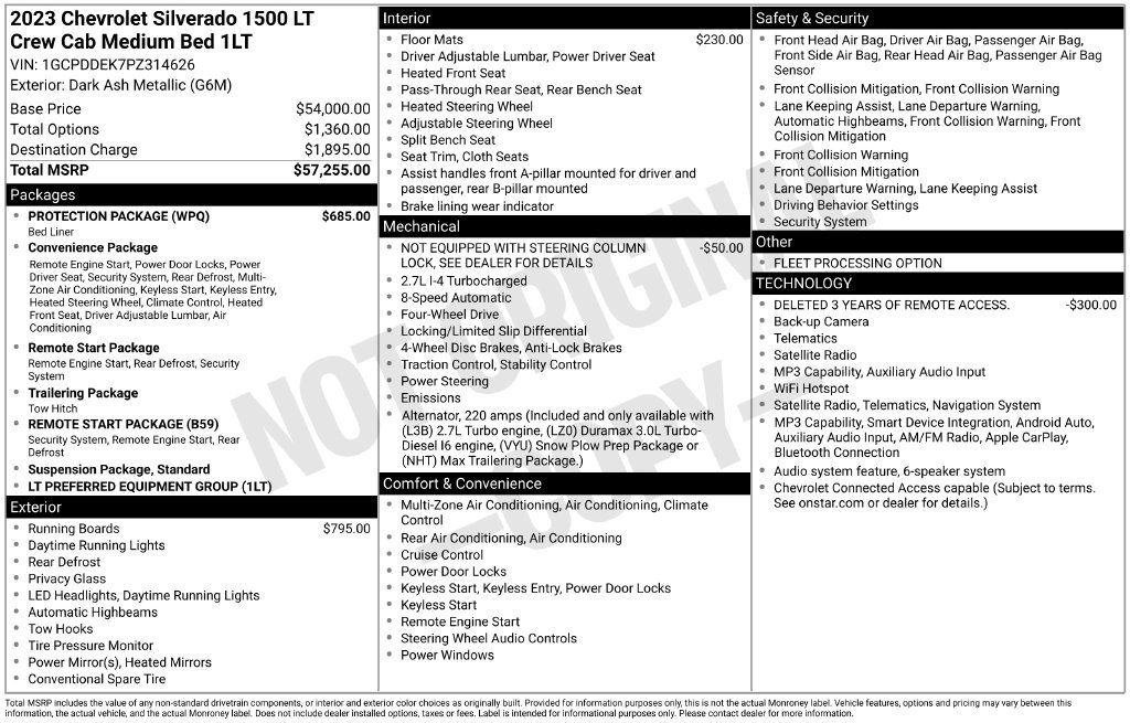 Used 2023 Chevrolet Silverado 1500 LT w/ Protection Package AWD/4WD image 6