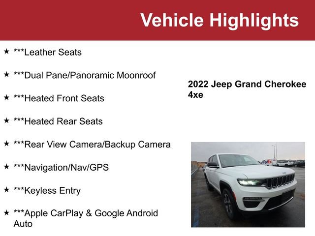 Used 2022 Jeep Grand Cherokee Limited 4xe AWD/4WD image 2