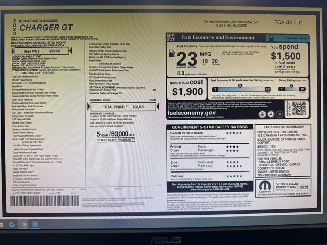 Certified 2023 Dodge Charger GT image 5