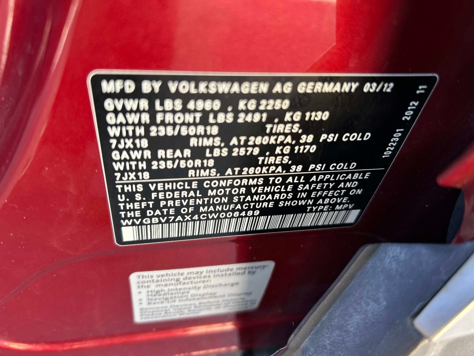 Used 2012 Volkswagen Tiguan S AWD/4WD image 21