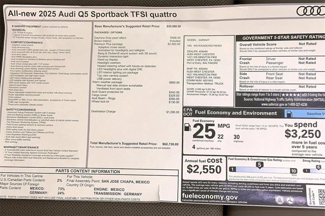 New 2025 Audi Q5 2.0T Premium Plus image 15