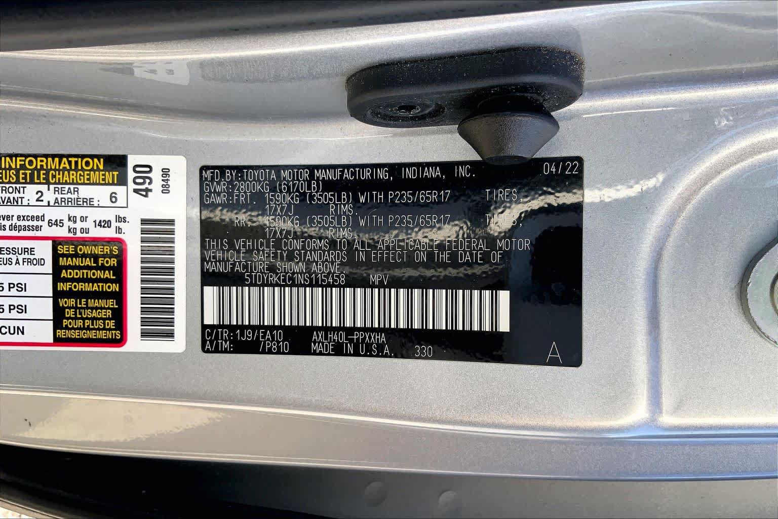 Used 2022 Toyota Sienna XLE FWD image 36