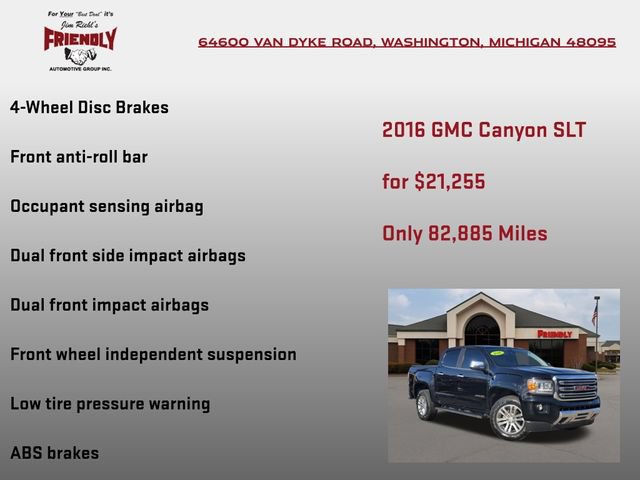Used 2016 GMC Canyon SLT w/ Driver Alert Package AWD/4WD image 20
