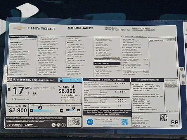 New 2026 Chevrolet Tahoe RST w/ Comfort Package AWD/4WD image 17