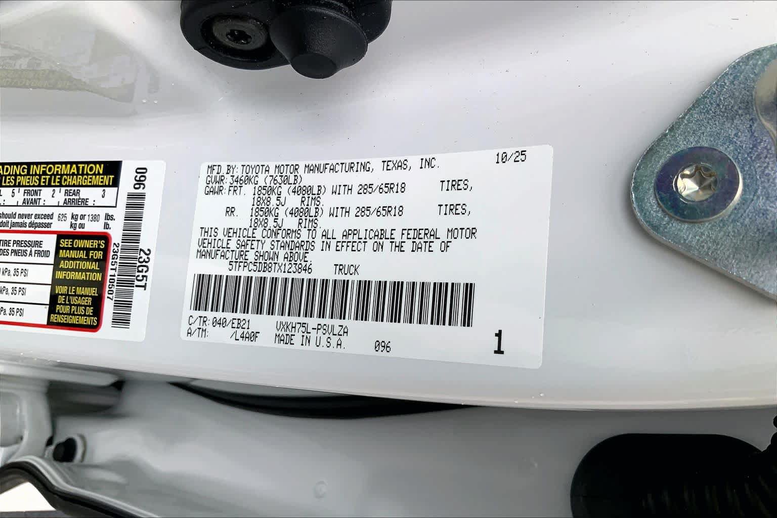 Certified 2026 Toyota Tundra TRD Pro AWD/4WD image 30