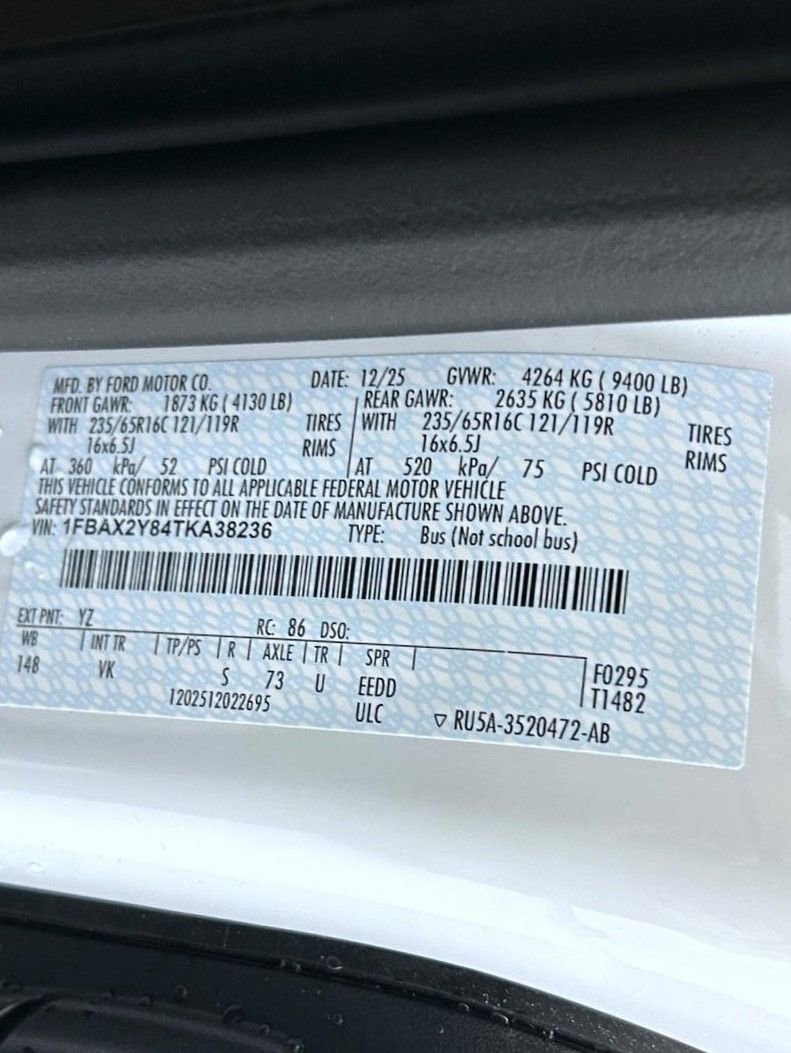 New 2026 Ford Transit 350 XL RWD image 23