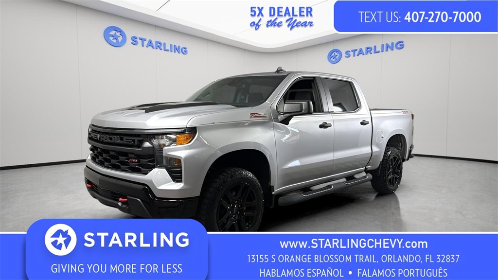 Certified 2022 Chevrolet Silverado 1500 Custom Trail Boss w/ LPO, Dark Essentials Package