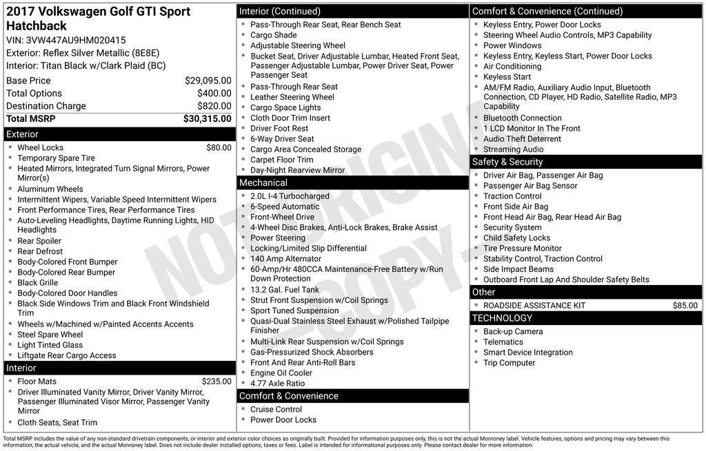 Used 2017 Volkswagen GTI Sport FWD image 40