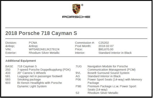 Used 2018 Porsche 718 Cayman S RWD image 7