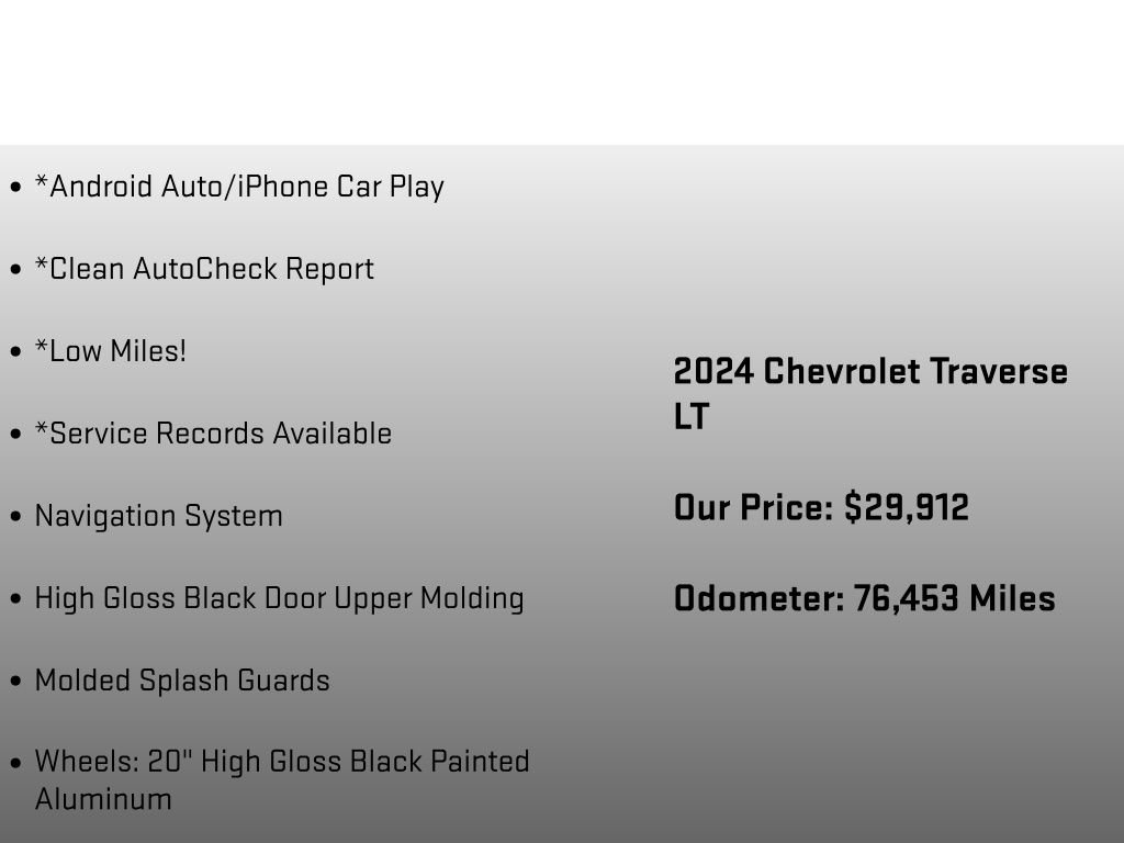 Used 2024 Chevrolet Traverse LT w/ Midnight/Sport Edition FWD image 12