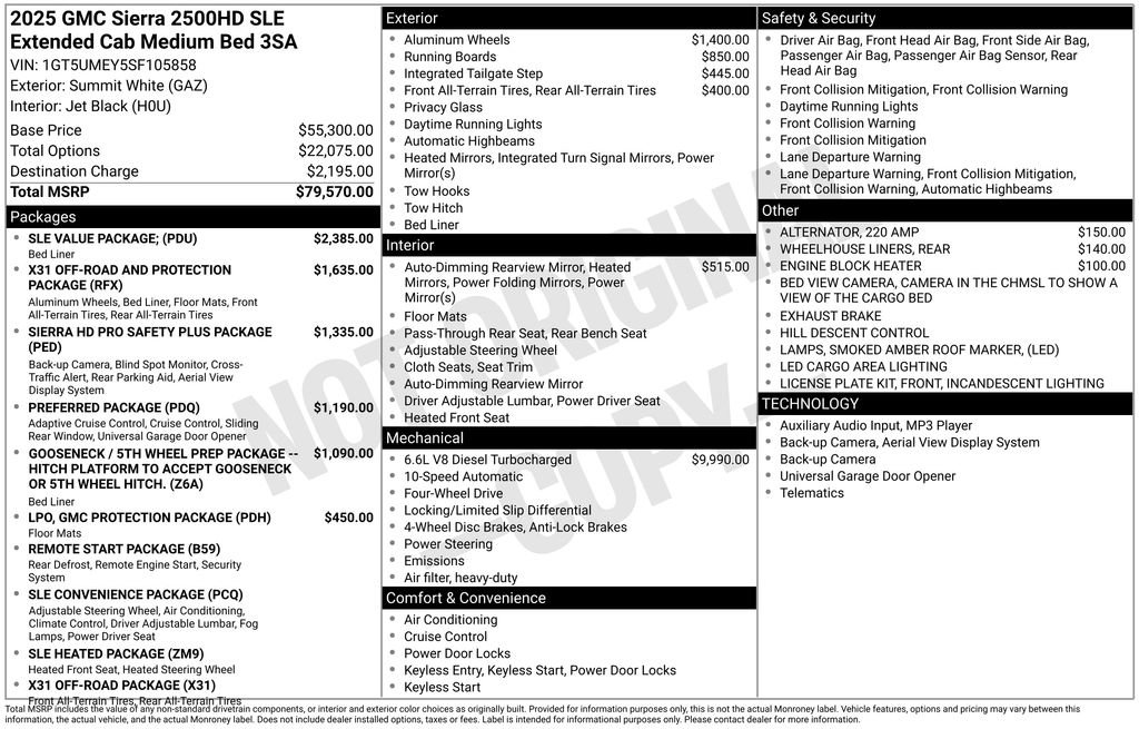 Used 2025 GMC Sierra 2500 SLE w/ SLE Value Package; image 42