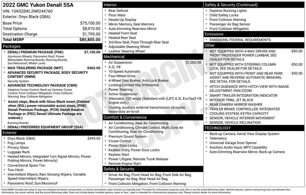 Used 2022 GMC Yukon Denali w/ Denali Premium Package image 5