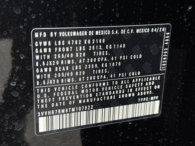 New 2026 Volkswagen Tiguan SE R-Line FWD image 34