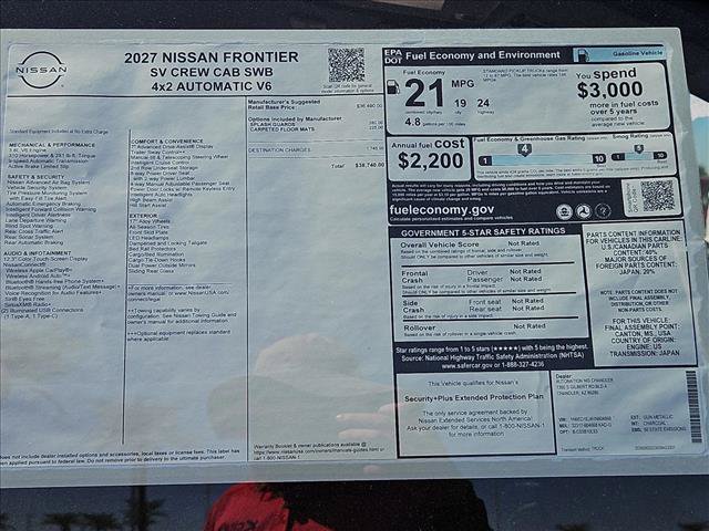 New 2027 Nissan Frontier SV RWD image 17