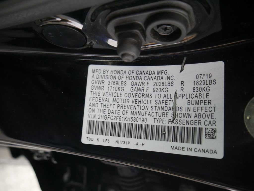 Certified 2019 Honda Civic LX image 18