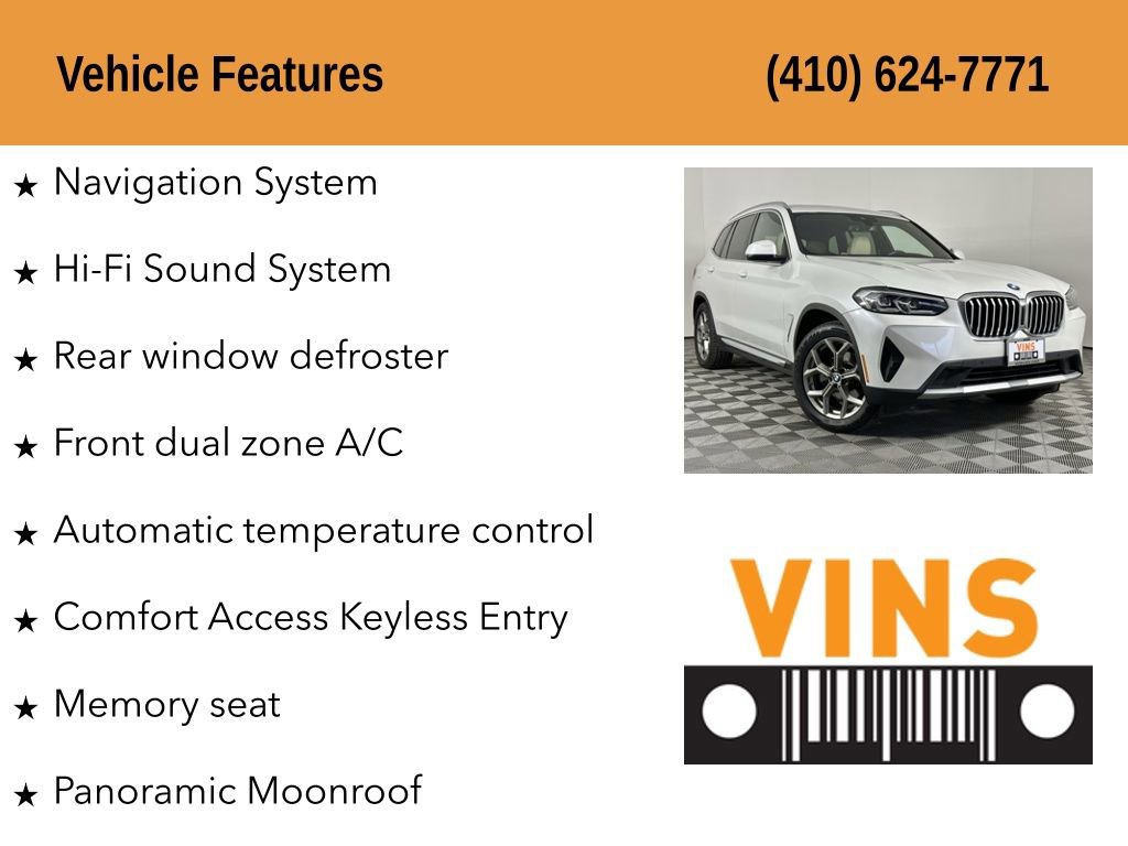 Used 2022 BMW X3 xDrive30i w/ Convenience Package AWD/4WD image 5
