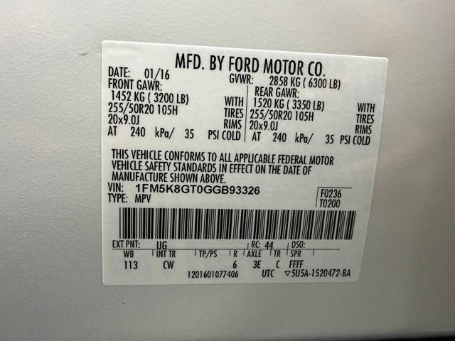 Used 2016 Ford Explorer Sport AWD/4WD image 31