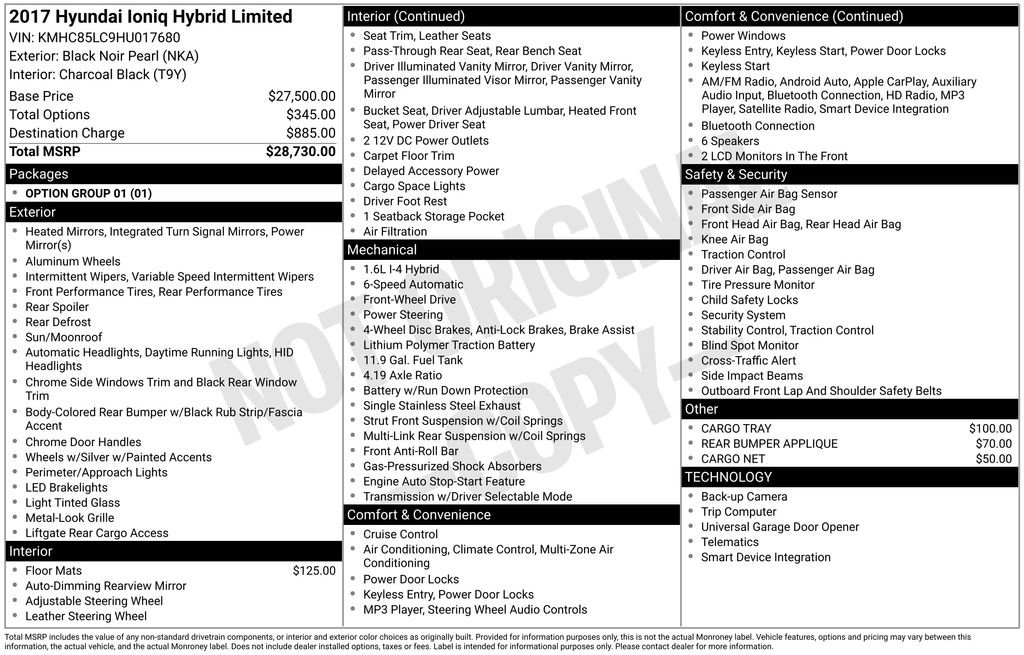 Used 2017 Hyundai Ioniq Limited image 11