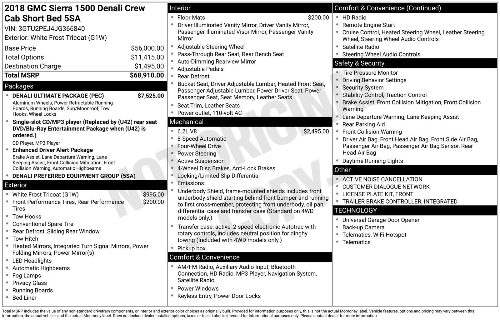 Used 2018 GMC Sierra 1500 Denali w/ Denali Ultimate Package image 34