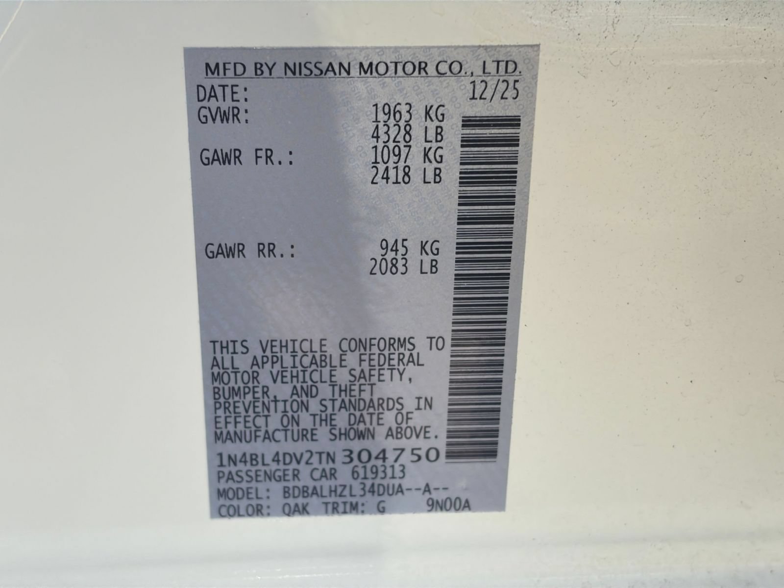Used 2026 Nissan Altima 2.5 SV FWD image 24