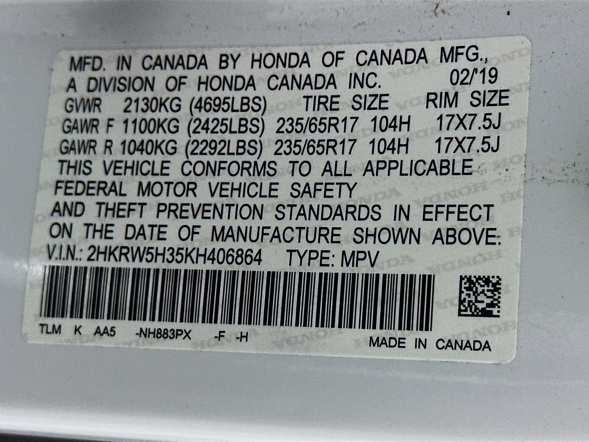 Used 2019 Honda CR-V LX image 12