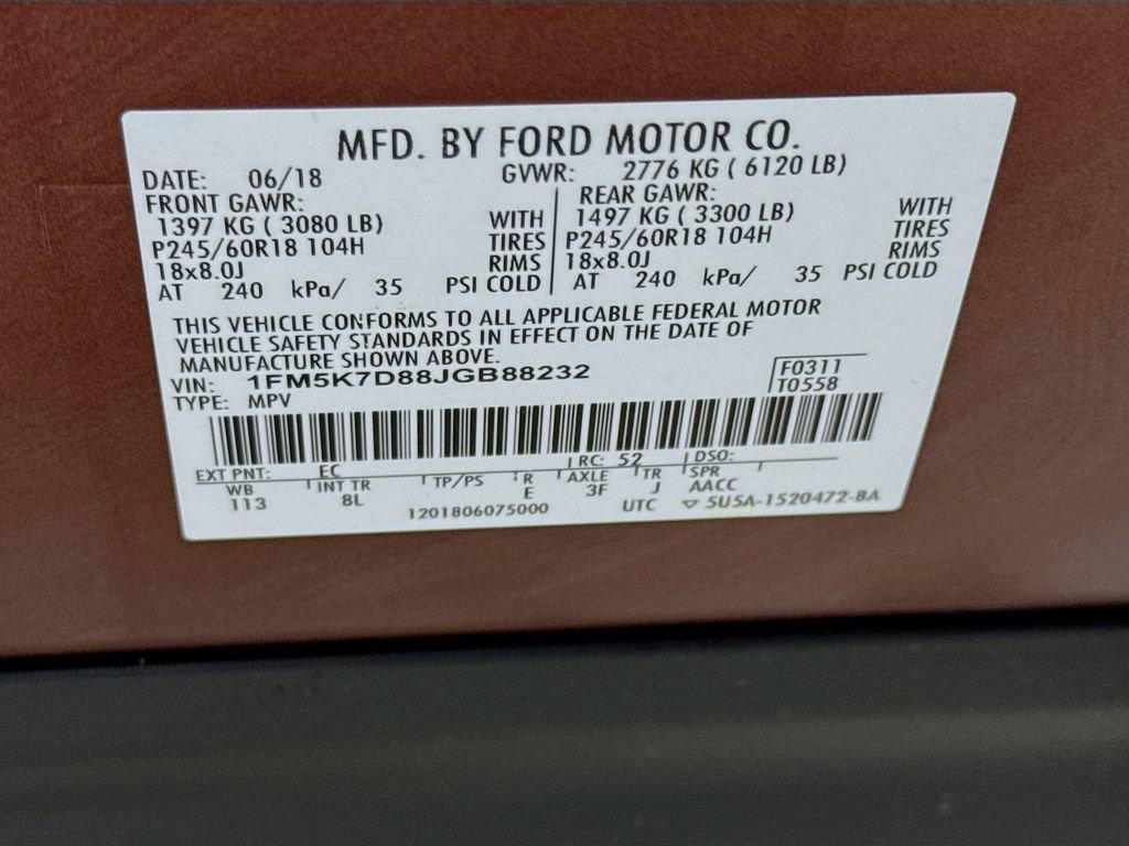 Used 2018 Ford Explorer XLT w/ Equipment Group 201A FWD image 41