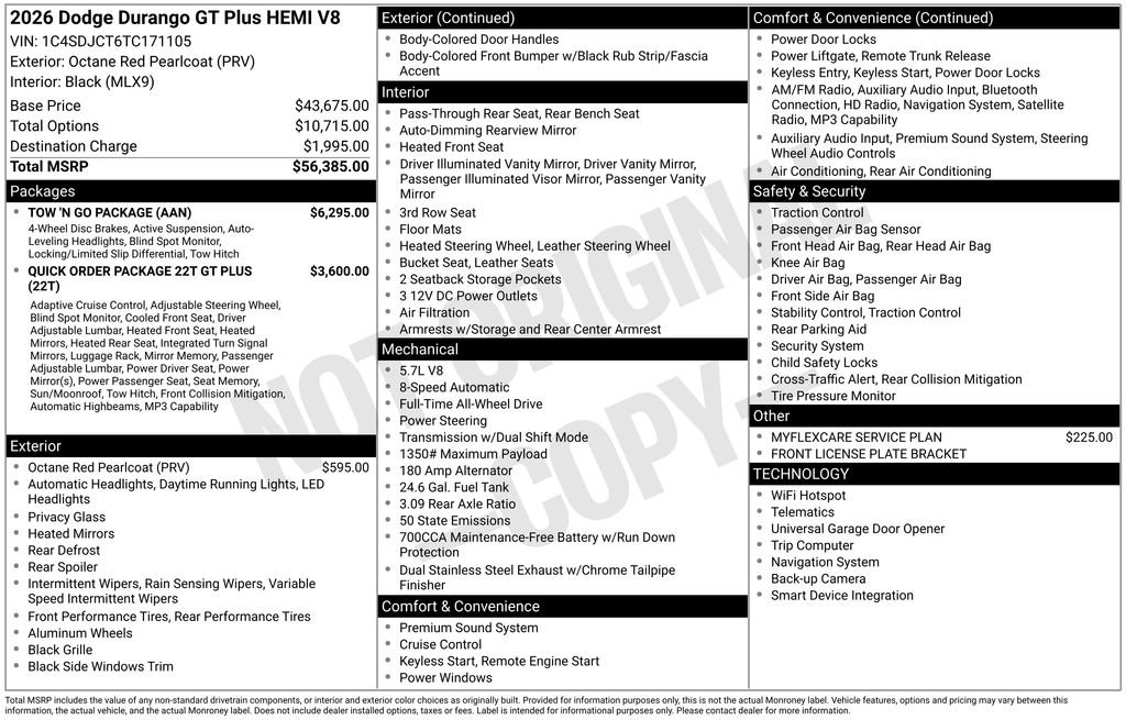 New 2026 Dodge Durango GT w/ Tow 'N Go Package image 3