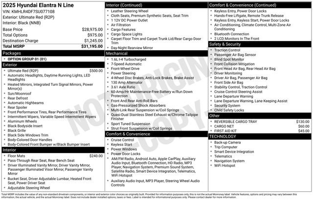 New 2025 Hyundai Elantra N Line image 4