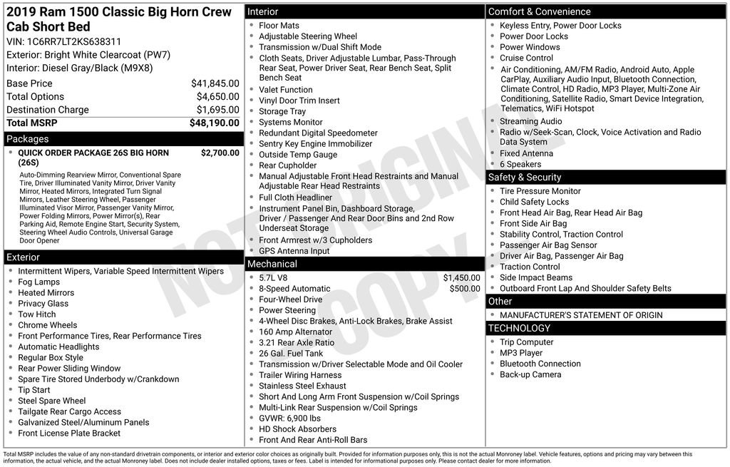 Used 2019 RAM 1500 Big Horn image 35