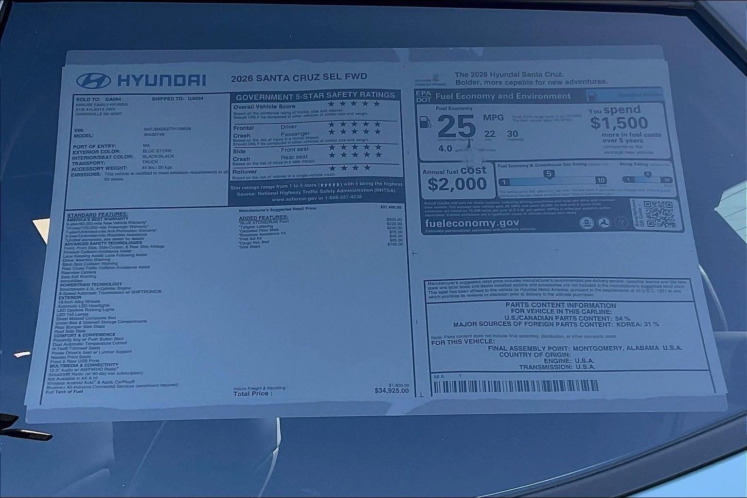 New 2026 Hyundai Santa Cruz SEL FWD image 13