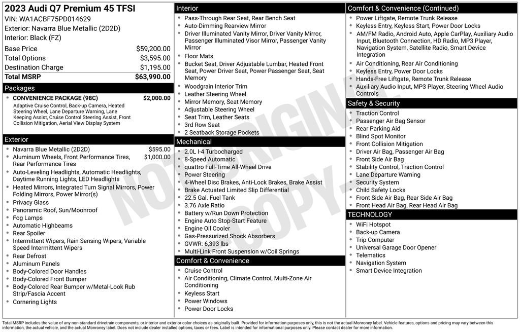 Used 2023 Audi Q7 2.0T Premium w/ Convenience Package image 28