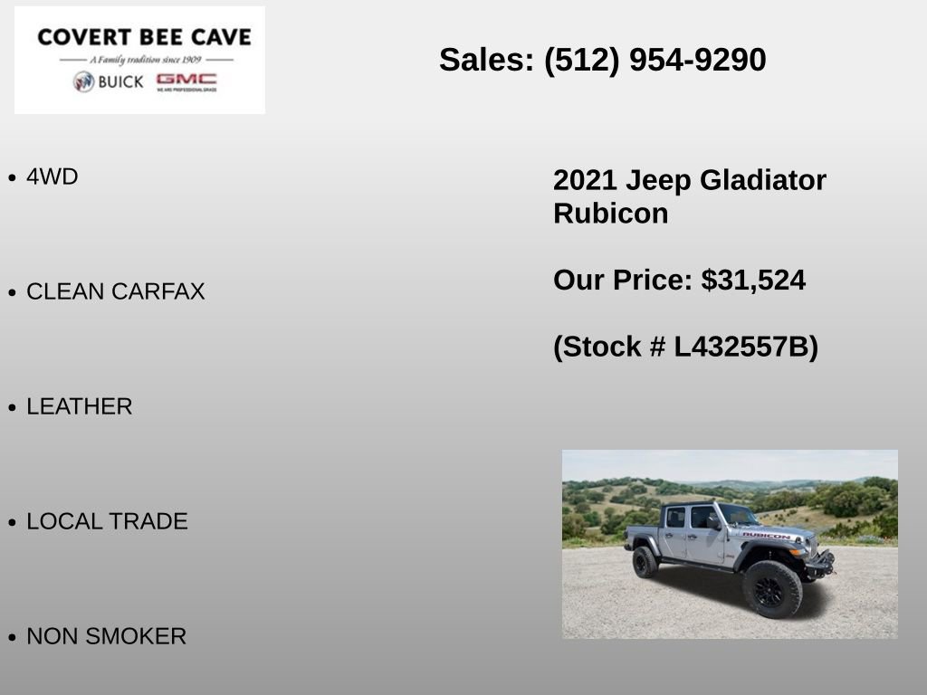Used 2021 Jeep Gladiator Rubicon w/ LED Lighting Group AWD/4WD image 6