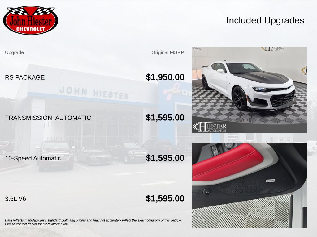 Used 2021 Chevrolet Camaro LT w/ RS Package RWD image 3