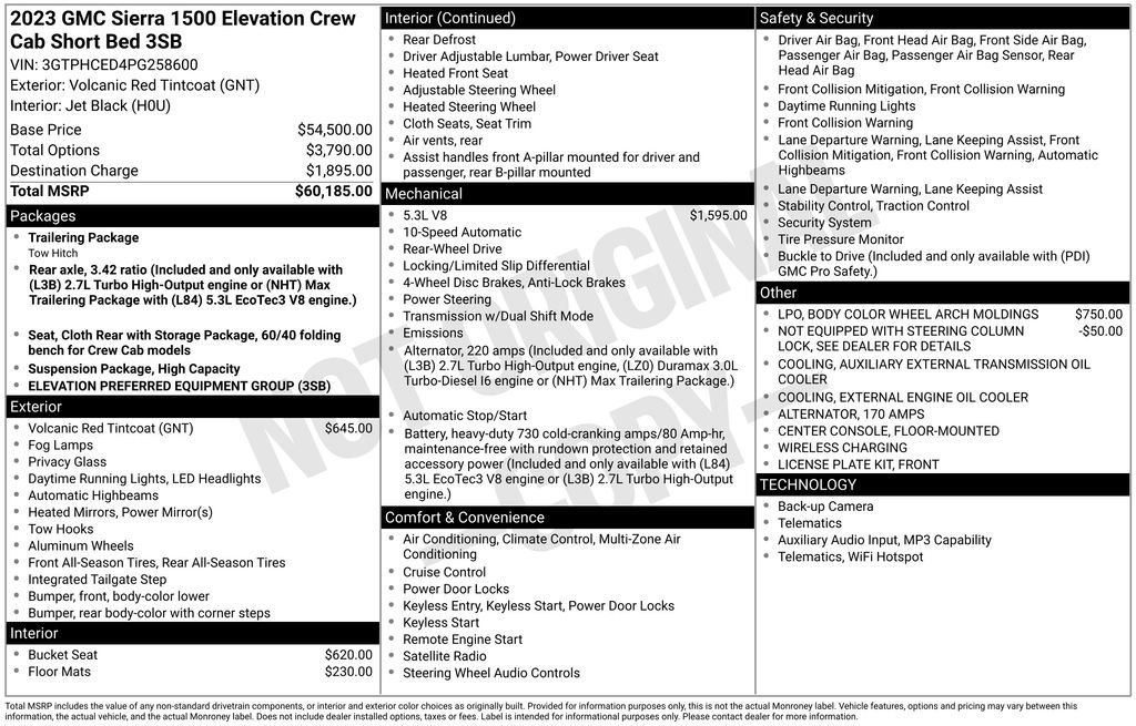 Used 2023 GMC Sierra 1500 Elevation RWD image 38